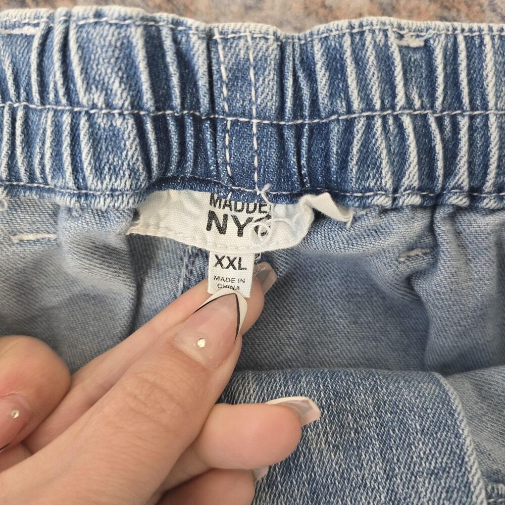 Madden NYC Jeans Womens 2XL Blue Light Wash Cargo Pockets Skater Grunge Punk Y2K - Picture 3 of 5